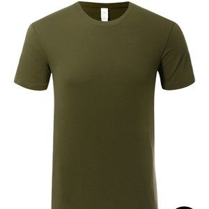 Faction Short Sleeved High-Low T-Shirt with Side Zipper Olive